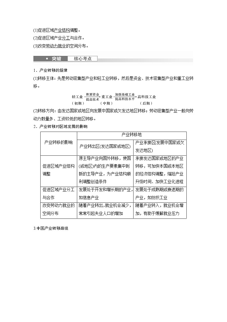 最新高考地理一轮复习（新人教版） 第3部分　第4章　课时67　产业转移【课件+讲义+练习】03