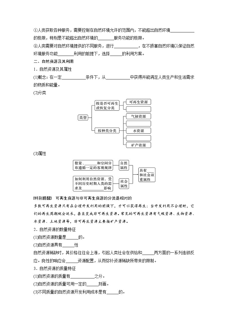 2024年高考地理一轮复习（新人教版） 第4部分　第1章　课时69　自然环境与人类社会（学生版）第3页