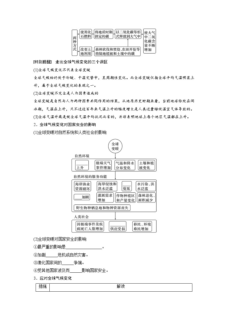 2024年高考地理一轮复习（新人教版） 第4部分　第3章　课时76　全球气候变化与国家安全（学生版）第2页