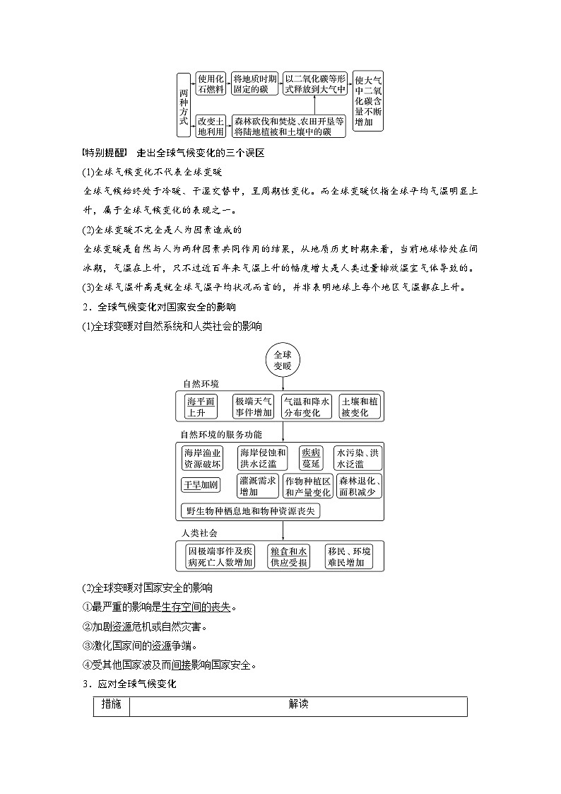 2024年高考地理一轮复习（新人教版） 第4部分　第3章　课时76　全球气候变化与国家安全（教师版）第2页