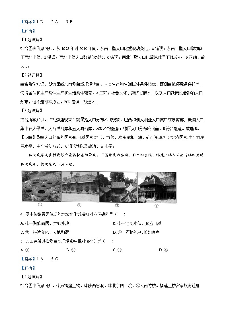 浙江省金兰教育合作组织2023-2024学年高一下学期4月期中联考地理试题（Word版附解析）02