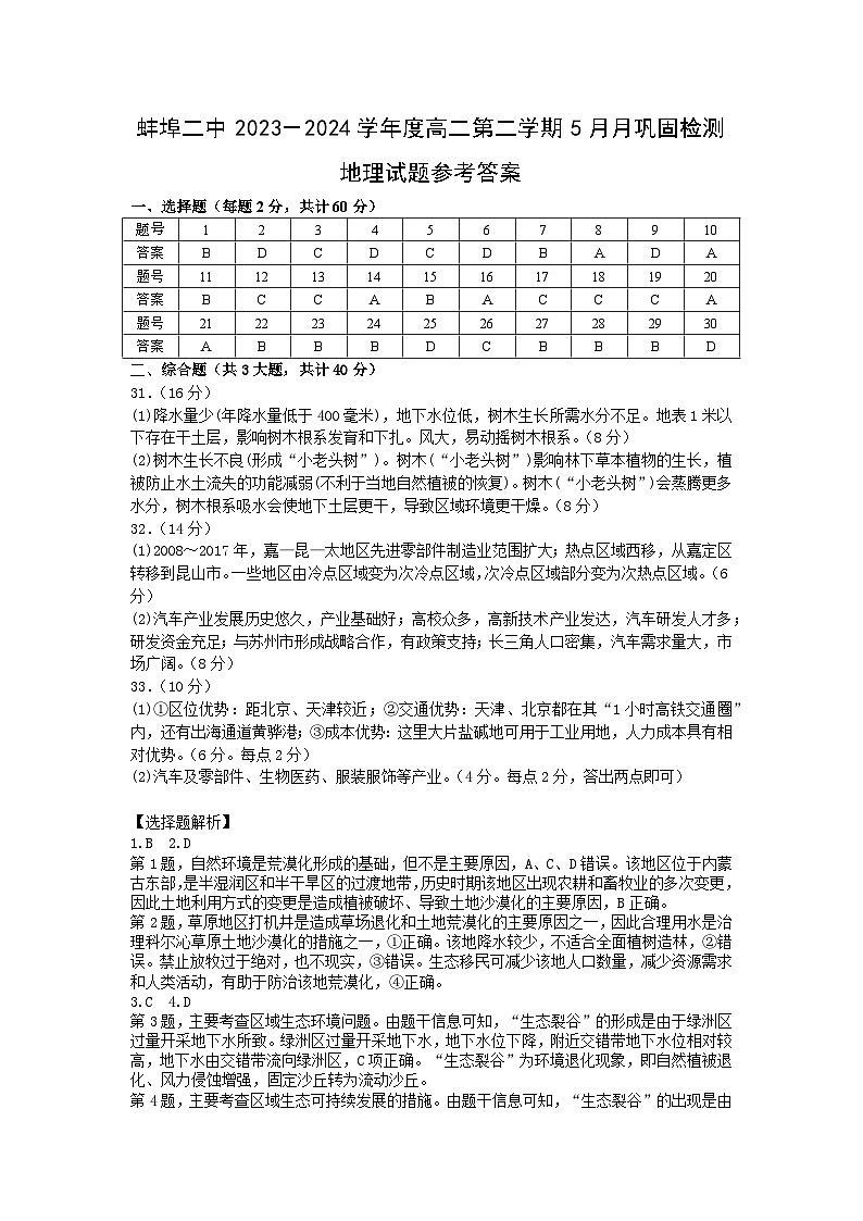 地理答案第1页