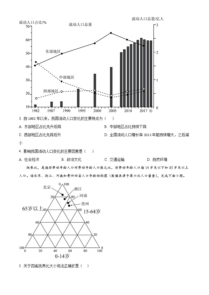 江苏省盐城市阜宁县2023-2024学年高一下学期4月期中地理试题（原卷版+解析版）02