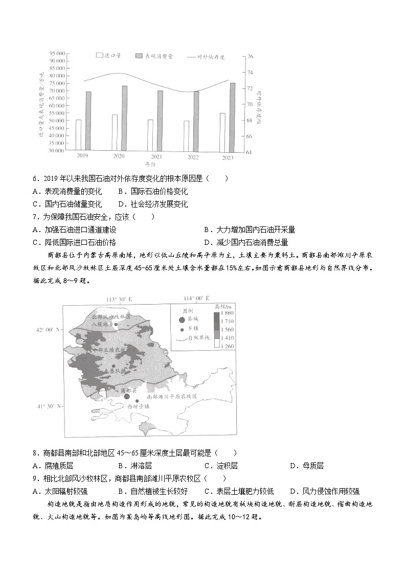 海南省2023-2024学年高三下学期学业水平诊断（五）地理试题第2页