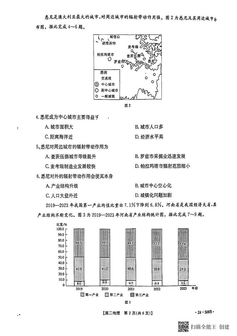 吉林省基础年级联考2023-2024学年高二下学期5月期中地理试题02