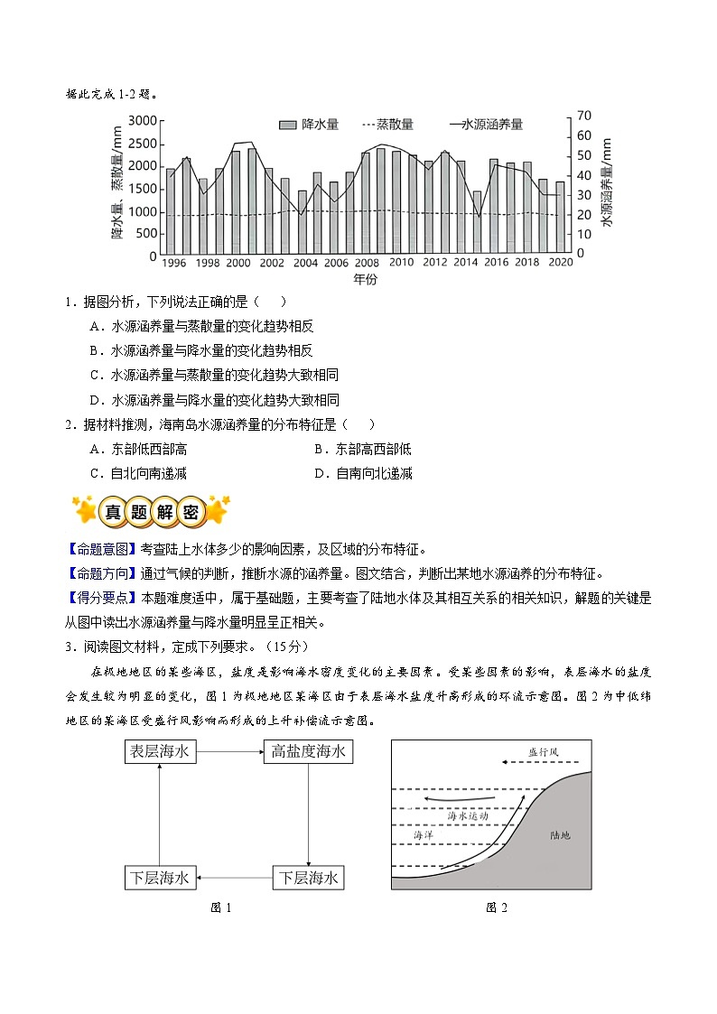专题03 地球上的水（原卷版）第3页