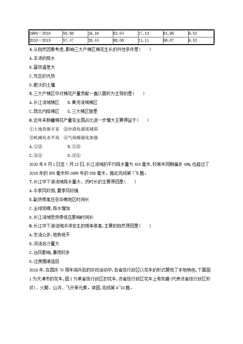 适用于新高考新教材新疆专版2024届高考地理一轮总复习考点规范练48中国地理概况02