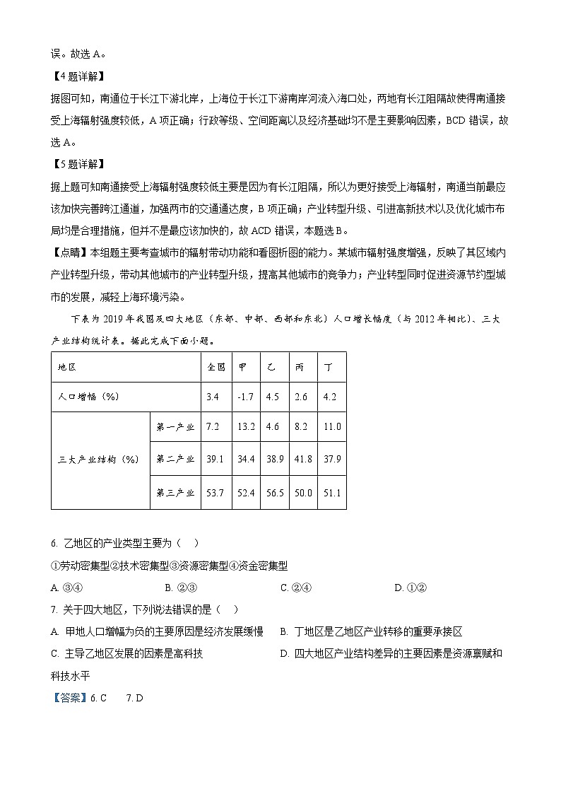 宁夏青铜峡市宁朔中学2023-2024学年高二下学期期中考试地理试题（原卷版+解析版）03