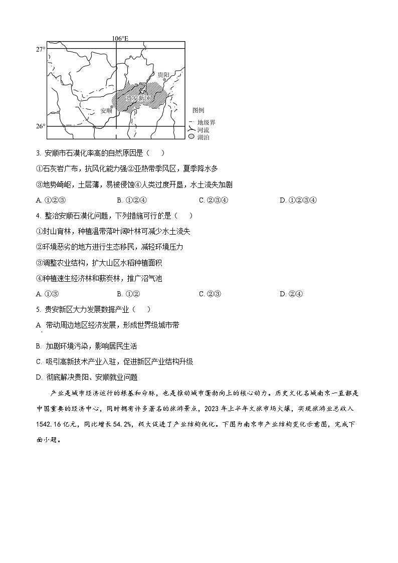 四川省凉山州西昌市2023-2024学年高二下学期期中检测地理试题（原卷版）第2页