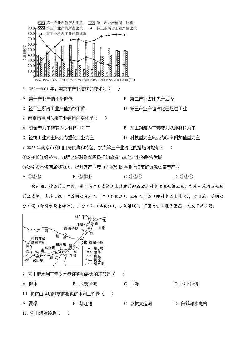 四川省凉山州西昌市2023-2024学年高二下学期期中检测地理试题（原卷版）第3页
