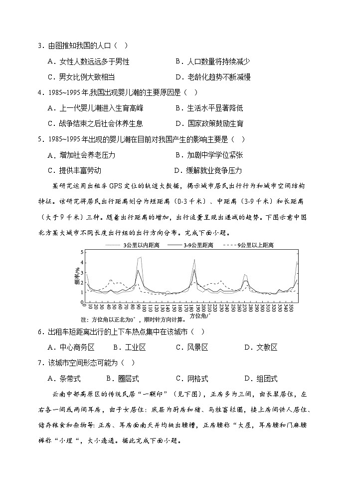 广西南宁市第二中学2023-2024学年高一下学期期中考试地理试题02