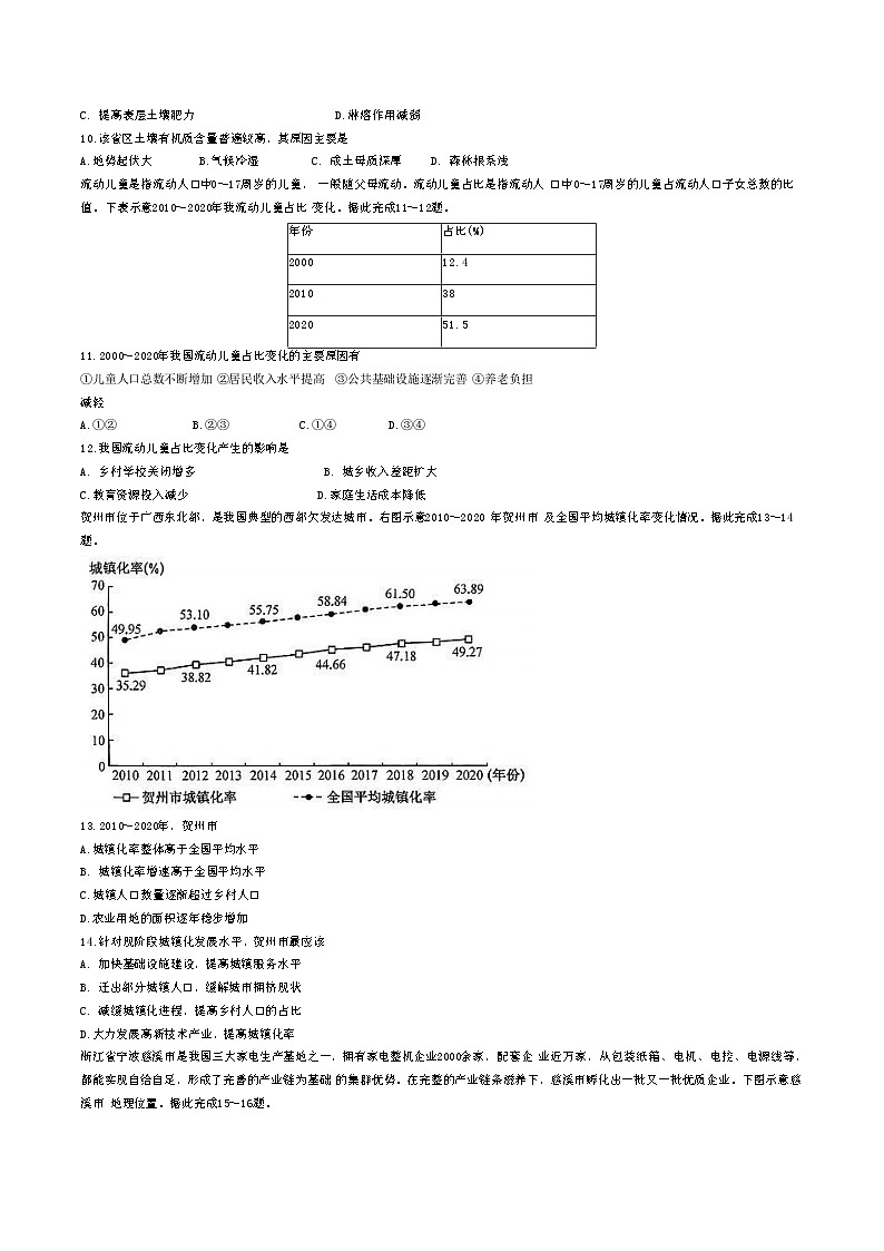 辽宁省朝阳市建平县第二高级中学2023-2024学年高一下学期5月期中地理试题03