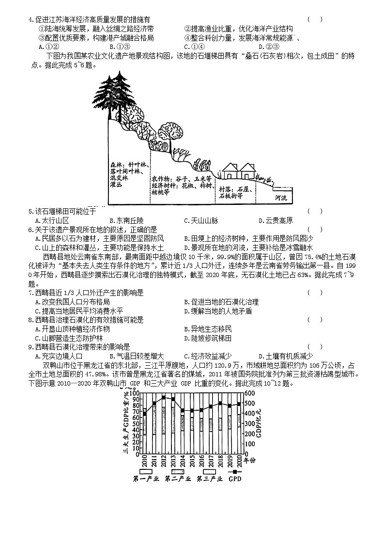 辽宁省沈阳市重点高中联合体2023_2024学年高二下学期期中检测地理试题第2页