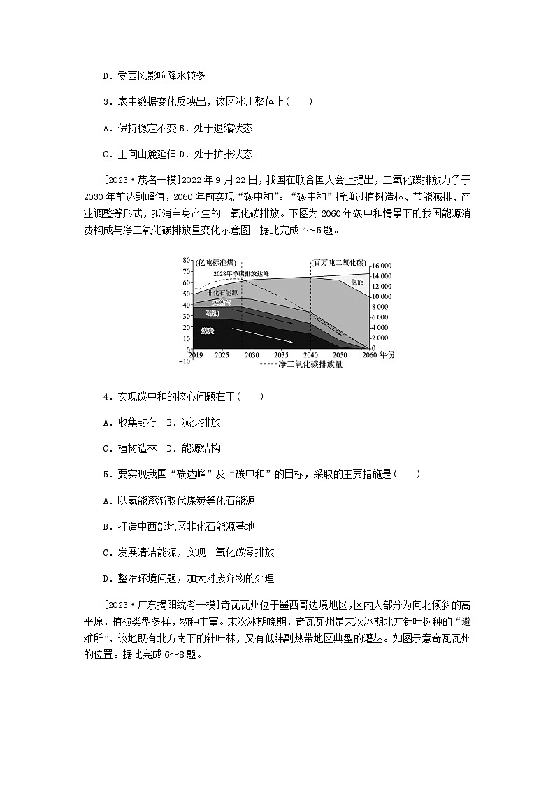 新教材2024高考地理二轮专题复习单元综合提升练12环境与国家安全含答案02
