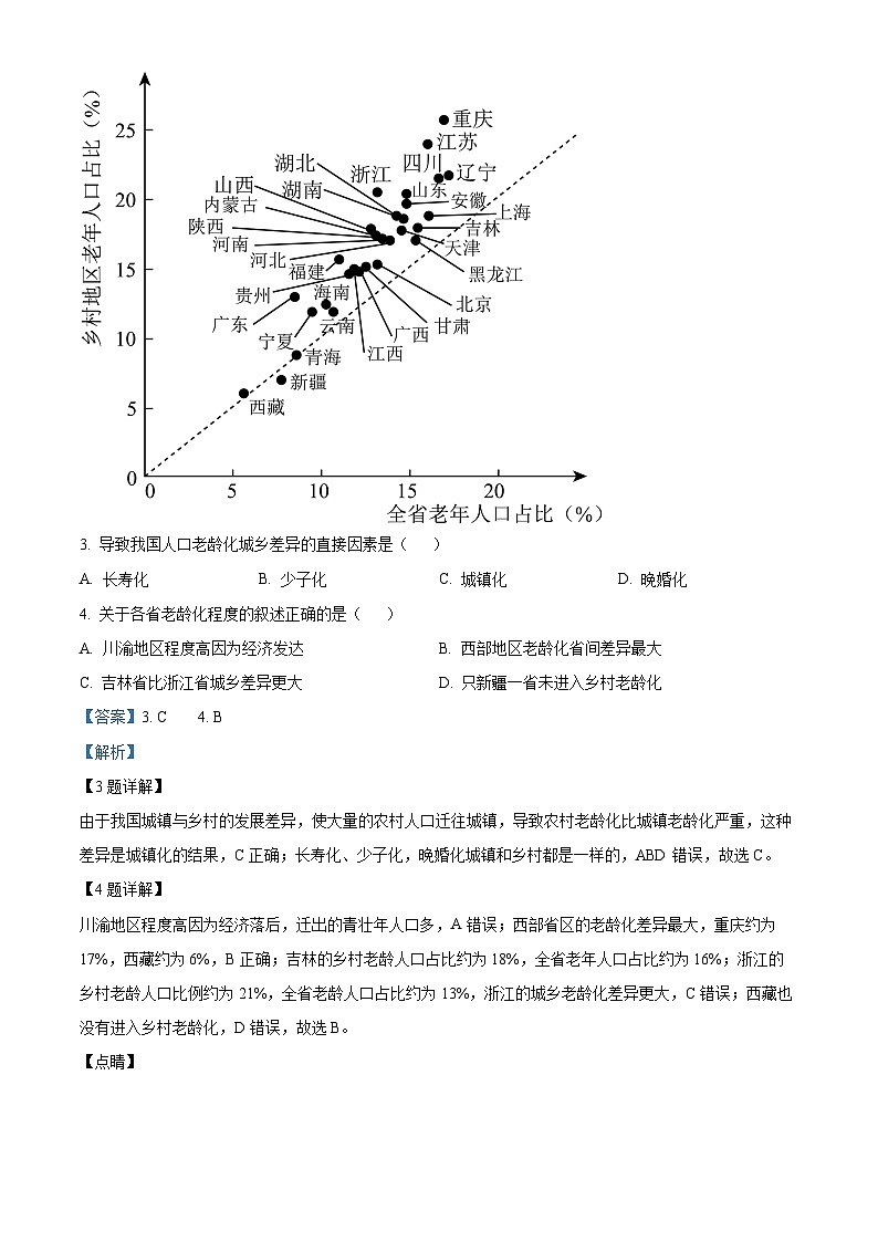 黑龙江省齐齐哈尔市第八中学校2023-2024学年高一下学期期中地理试卷第3页