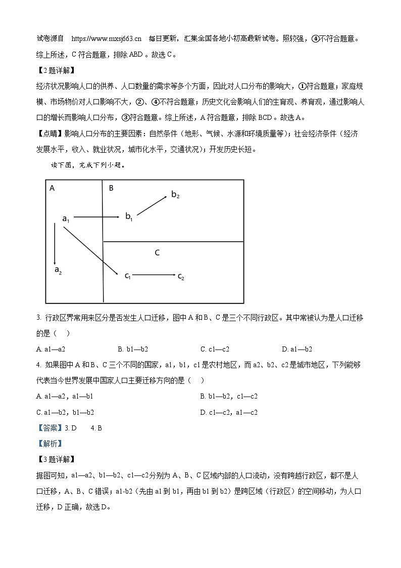 湖南省衡阳市衡阳县第四中学2023-2024学年高一下学期第一次月考地理试题03