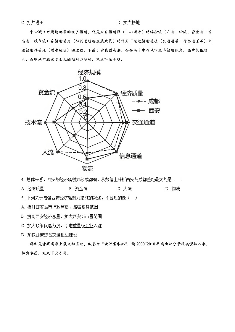 江西省南昌市第十中学2023-2024学年高二下学期期中考试地理试题（原卷版+解析版）02