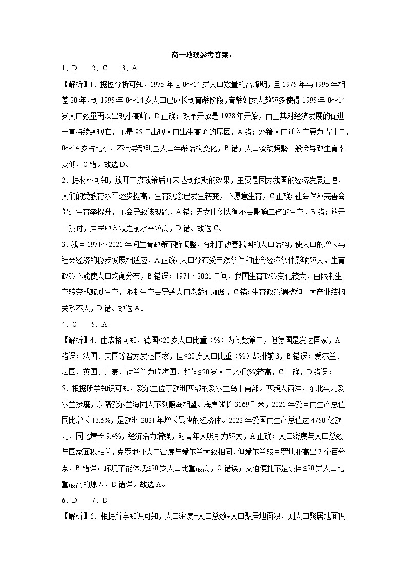 130，山东省济宁市微山县第二中学2023-2024学年高一下学期第一次月考地理试题(1)第1页
