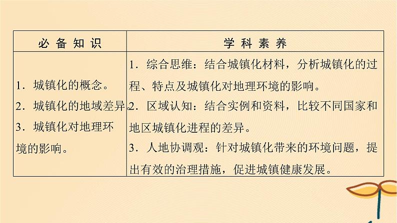 2025届高考地理一轮总复习第二模块人文地理第九章乡村和城镇第23讲城镇化课件02