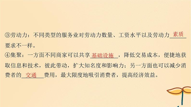 2025届高考地理一轮总复习第二模块人文地理第十章产业区位因素第26讲服务业区位因素及其变化课件08