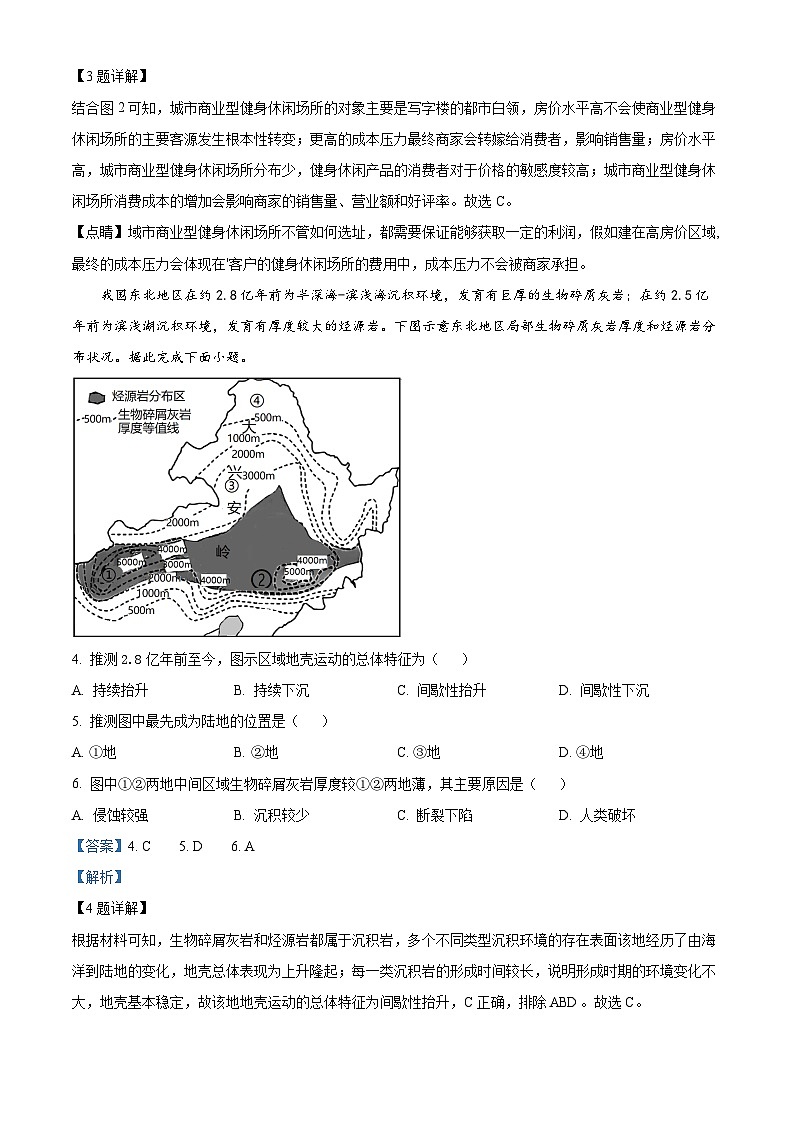2024届山东省临清市高三三模地理试题（解析版）第2页
