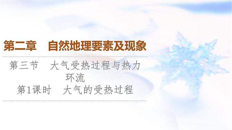 中图版高中地理必修第一册第2章第3节第1课时大气的受热过程课件01