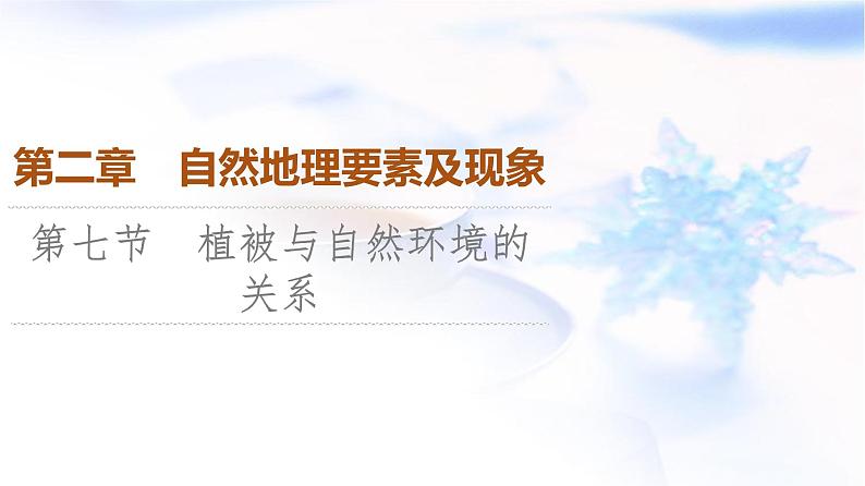 中图版高中地理必修第一册第2章第7节植被与自然环境的关系课件第1页