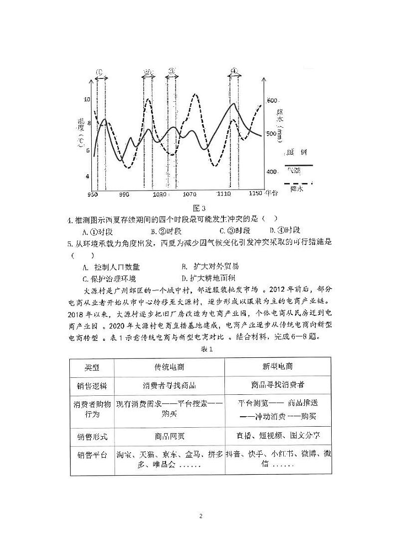 福建省福州第一中学2023-2024学年高三下学期模拟地理试题第2页