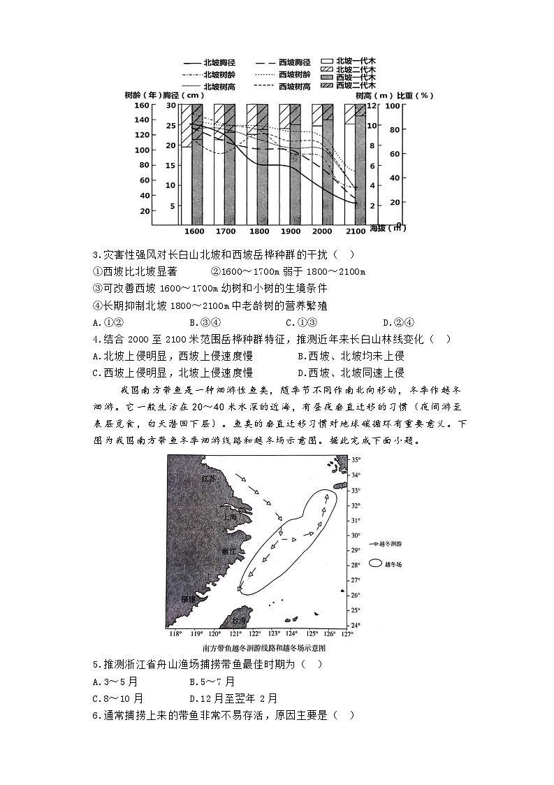 河南省郑州市新郑市宇华实验学校2023-2024学年高三下学期5月月考地理试题（含解析）02