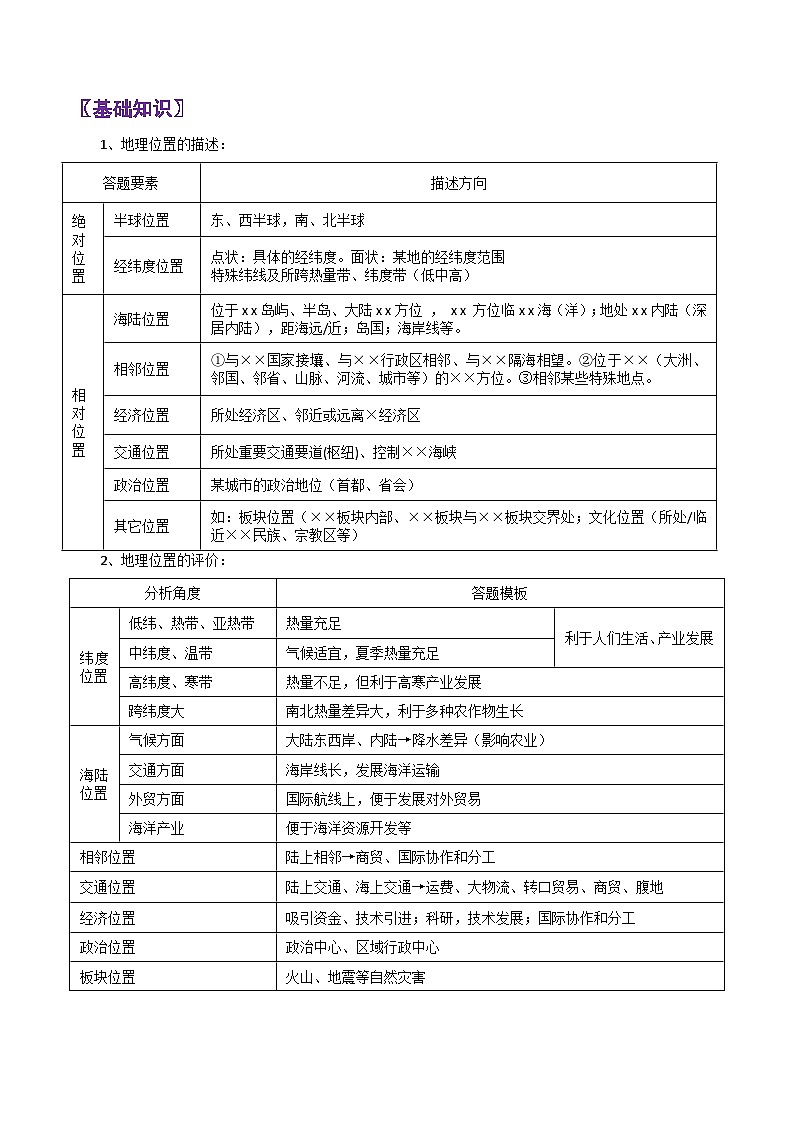专题01地理位置-2024年高考地理三轮专题复习（全国通用）（解析版）第2页