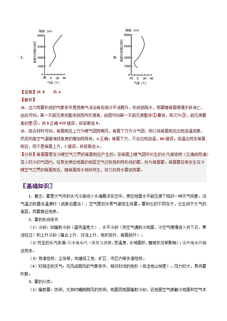 专题08雾-2024年高考地理三轮专题复习（全国通用）（解析版）第2页