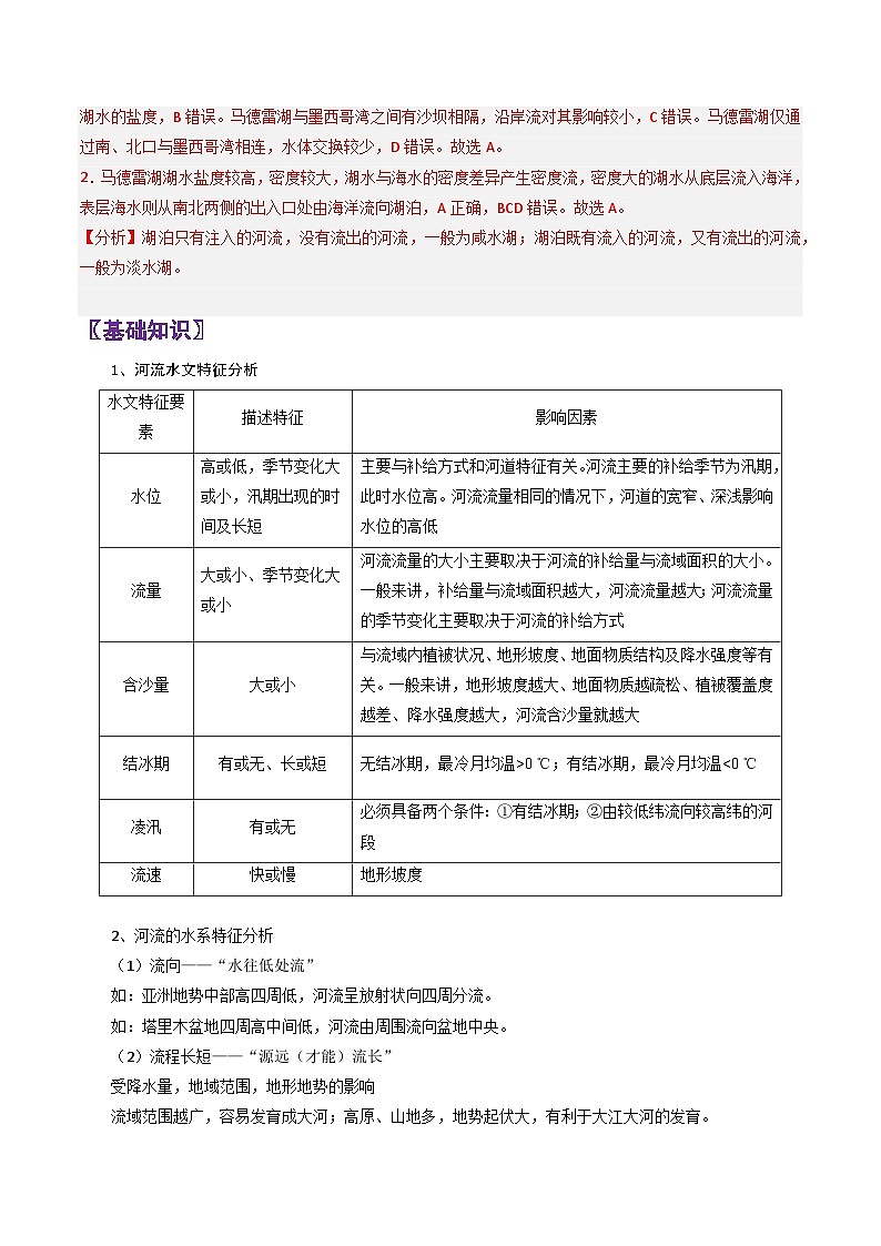 专题14河流特征-2024年高考地理三轮专题复习（全国通用）（解析版）第2页