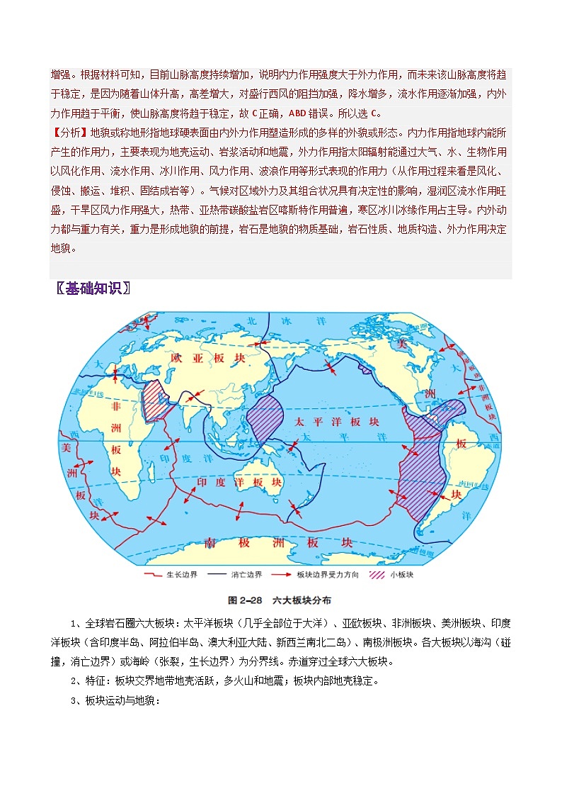 专题17板块运动-2024年高考地理三轮专题复习（全国通用）（解析版）第2页
