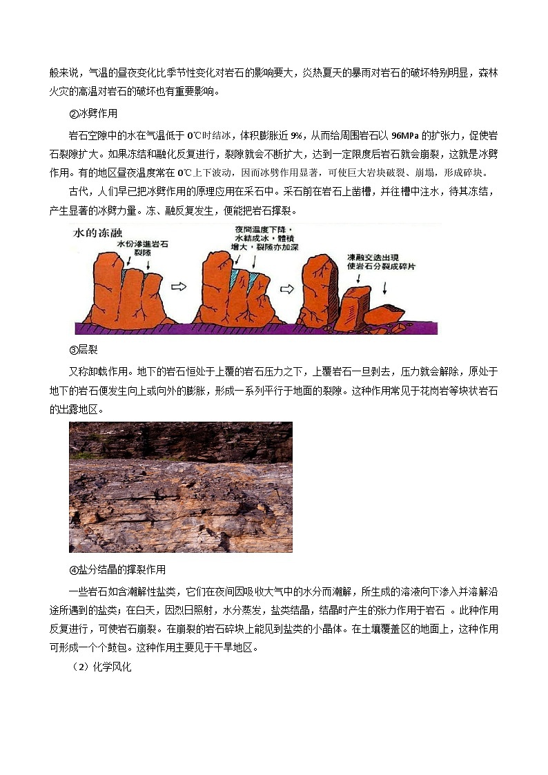 专题18风化地貌-2024年高考地理三轮专题复习（全国通用）（解析版）第3页