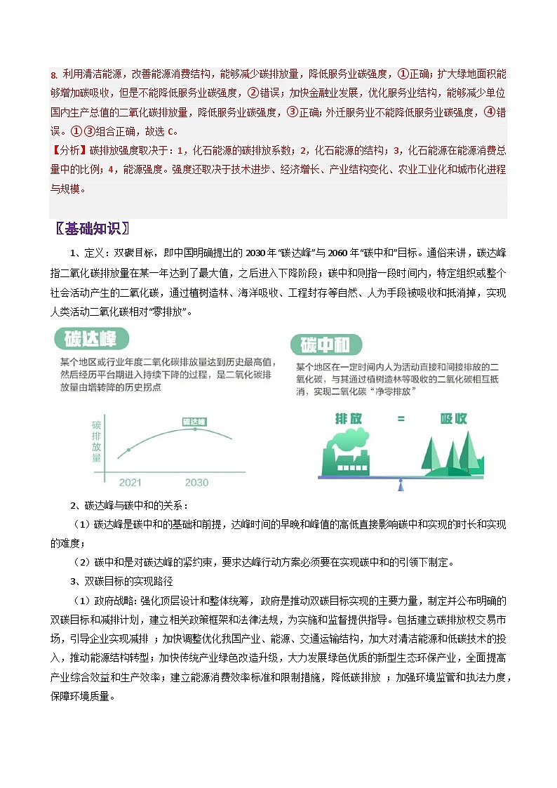 专题44双碳目标-2024年高考地理三轮复习（全国通用）（解析版）第2页