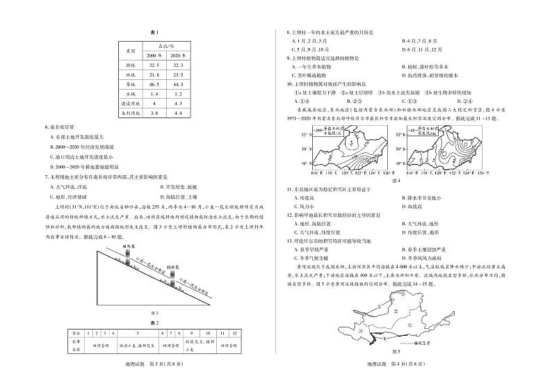 齐鲁名校联盟 2023-2024学年（下）高三年级考前质量检测 地理第2页