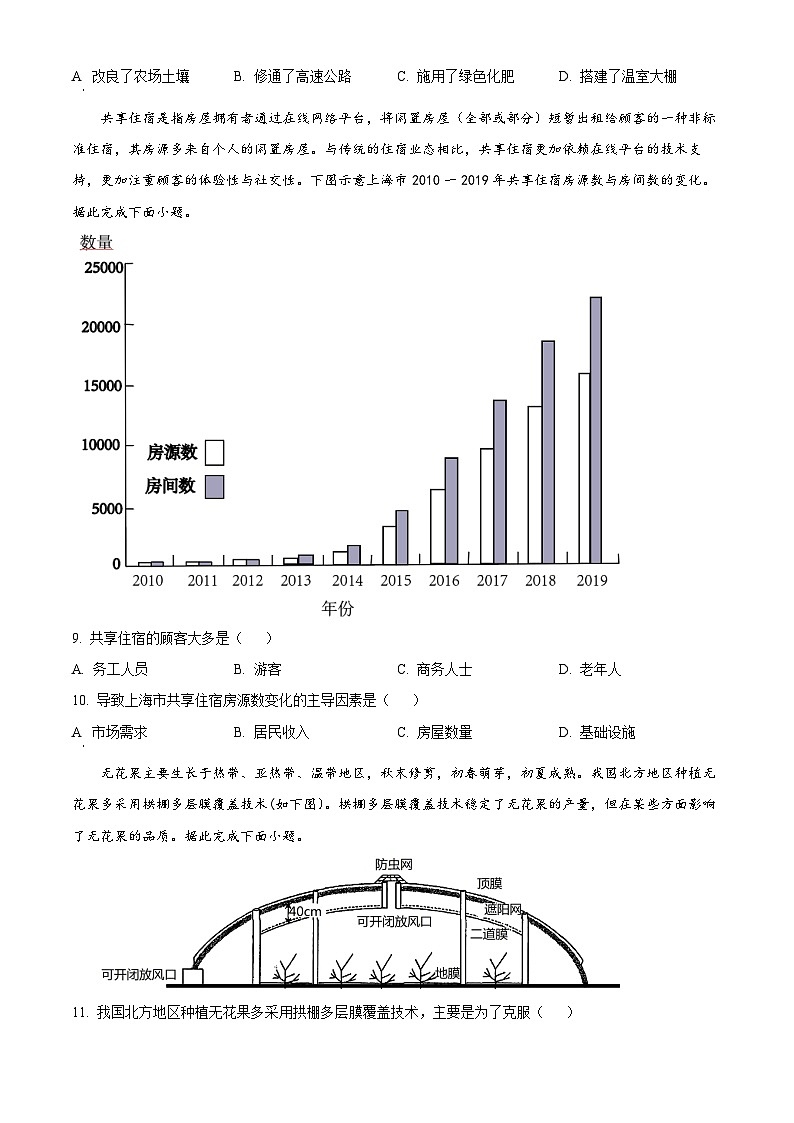安徽省庐巢联盟2023-2024学年高一下学期第二次集体练习（月考）地理试题 Word版无答案第3页