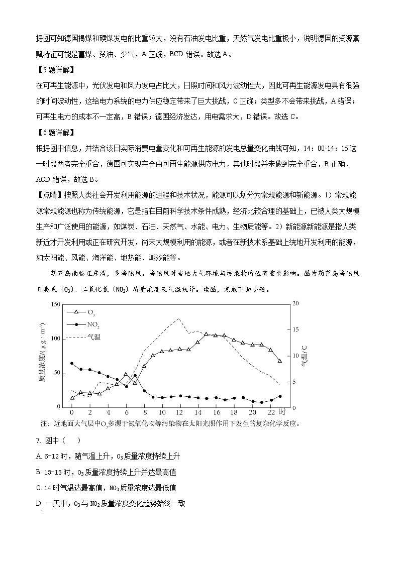 2024届山东省济南市部分学校高考地理模拟试题（解析版）第3页