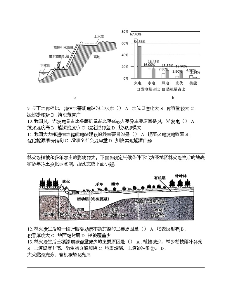 福建省永春第一中学2023-2024学年高二下学期期中考试地理试卷03