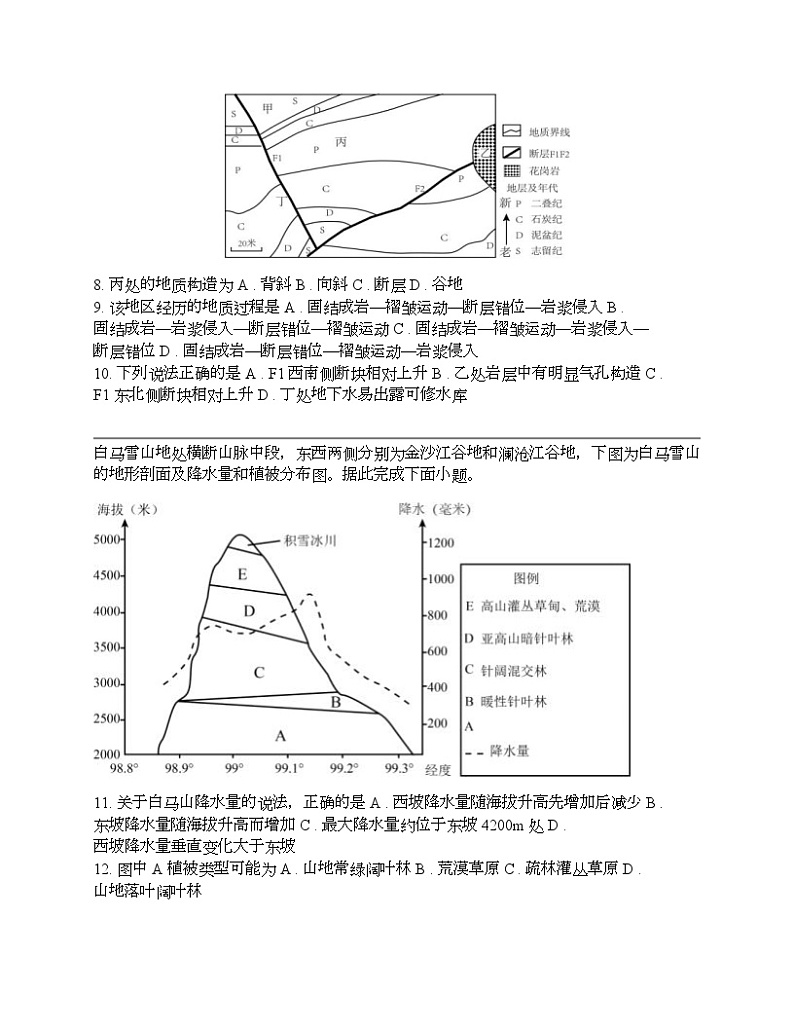江苏省南京市六校联合体2023-2024学年高二下学期5月期中地理试题03