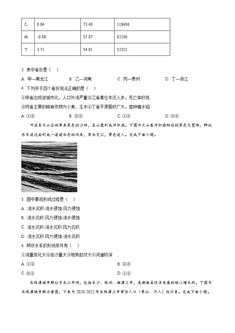 浙江省北斗星盟2023-2024学年高二下学期5月期中地理试题（原卷版）第2页