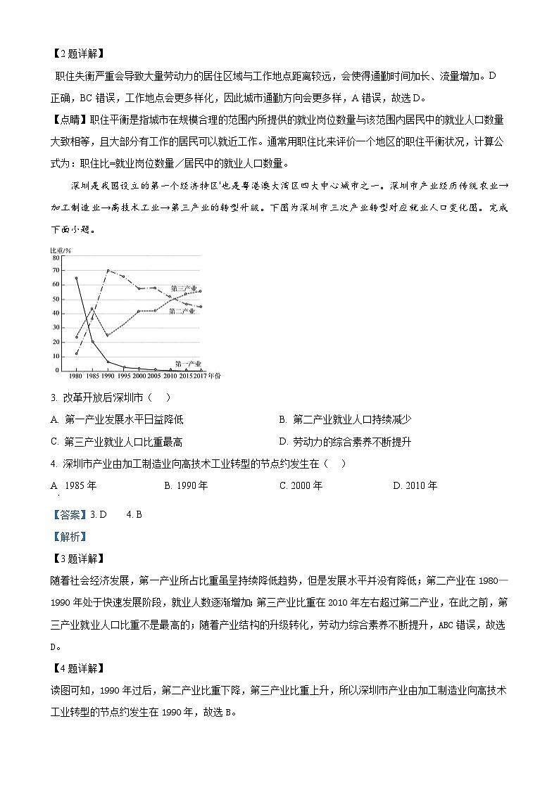 吉林省长春市第二实验中学2023--2024学年高二下学期期中地理试题（原卷版+解析版）02
