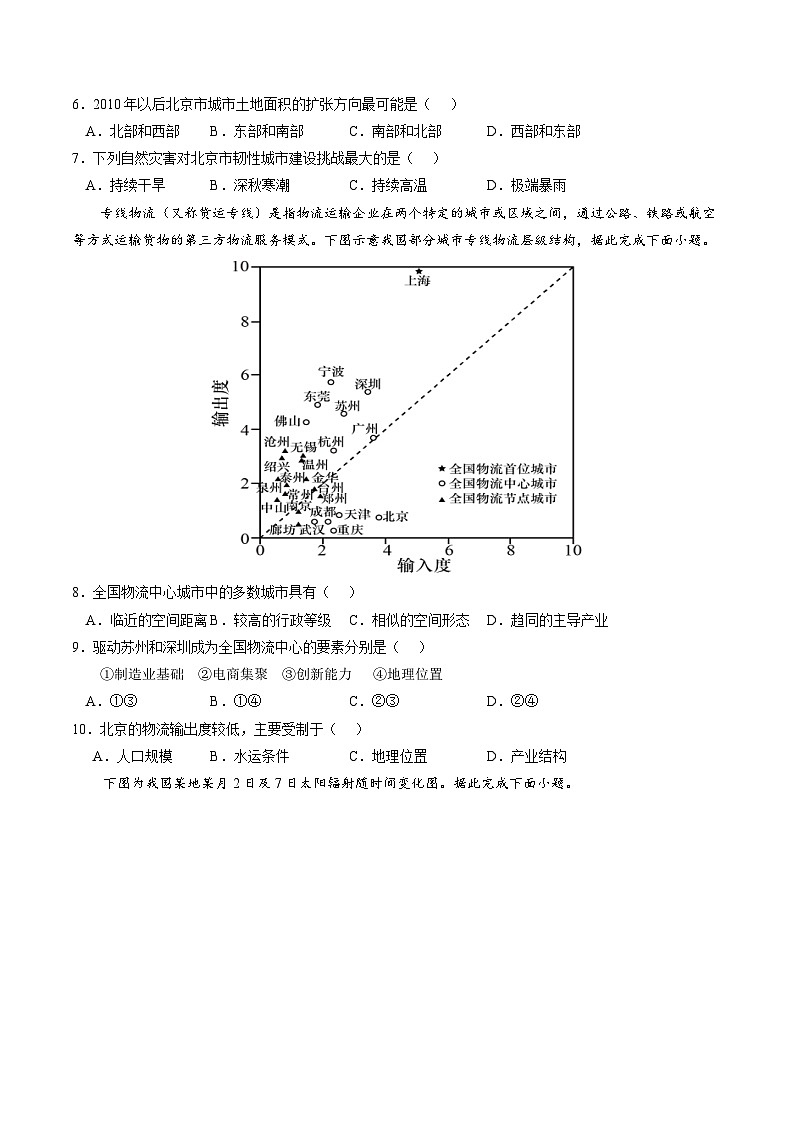 模拟卷07（原卷版）-【赢在高考·模拟8卷】备战2024年高考地理模拟卷（广东专用）第3页