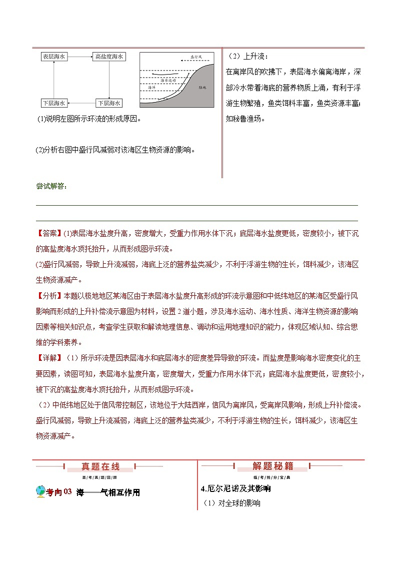 押新高考10 海洋地理与海洋经济-【临考押题】备战2024年高考地理临考题号押题（新高考通用）03