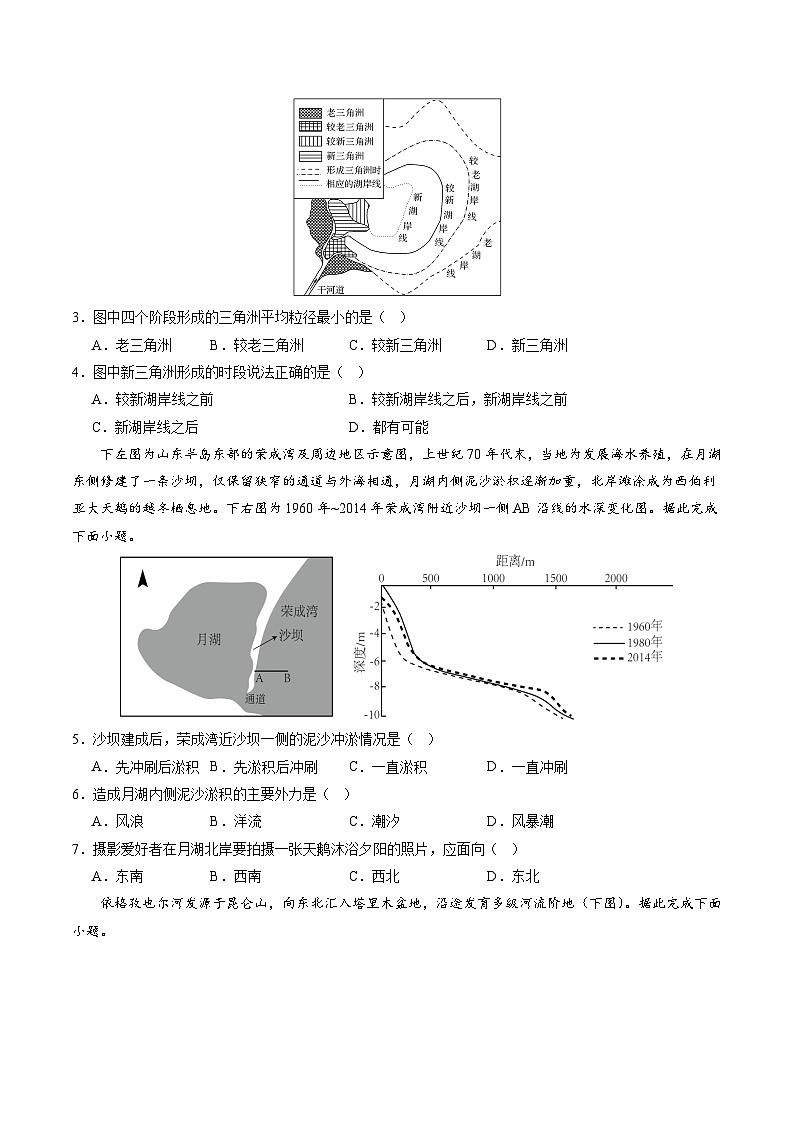 押选择06 地表形态的塑造-【临考押题】备战2024年高考地理之考前押选择02