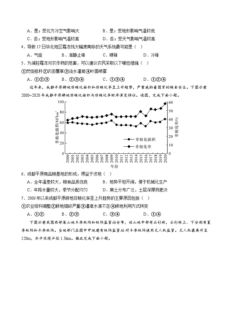 押选择10 农业背景探究和区域农业发展-【临考押题】备战2024年高考地理之考前押选择02