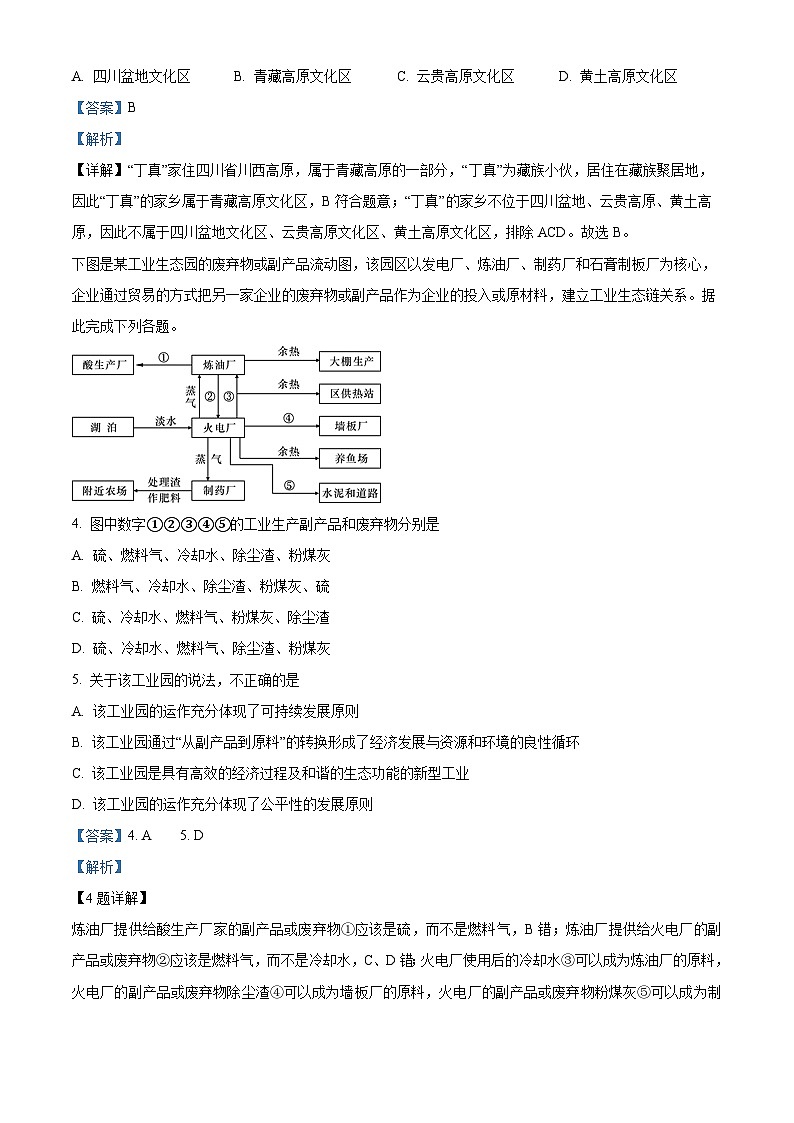 河北省部分学校联考2023-2024学年高一下学期5月期中地理试题（教师版）第2页