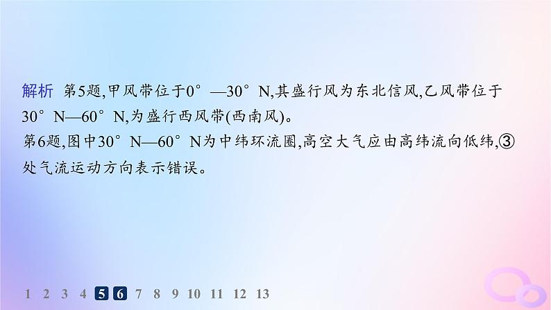 2025年高中地理第3章第2节第1课时气压带和风带的形成分层作业课件新人教版选择性必修1第6页