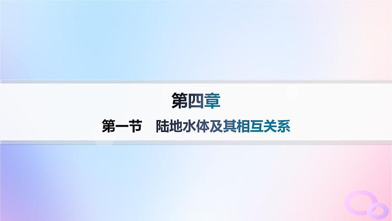 2025年高中地理第4章第1节陆地水体及其相互关系课件新人教版选择性必修101