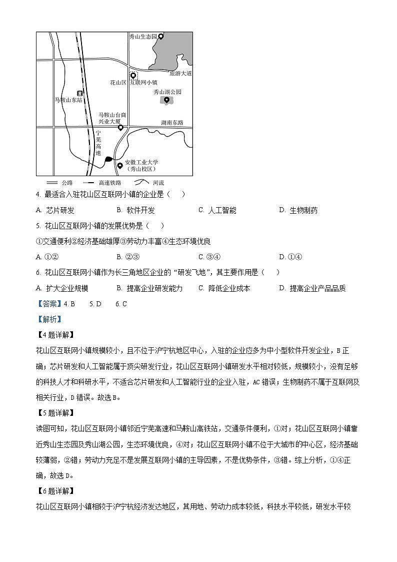河北省沧州市沧县中学2023-2024学年高三下学期模拟预测地理试题（学生版+教师版）03